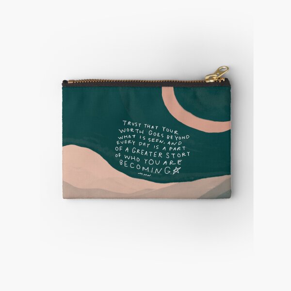 Item preview, Who You Are Becoming - Inspiring Positive Quote With Mountain and Moon designed and sold by morgansgoods.