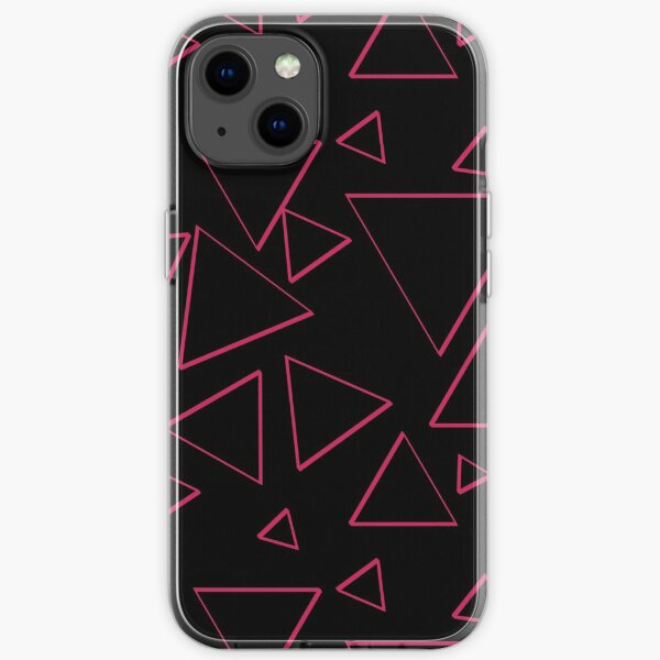 Funky Nineties Style Pink Triangle Pattern iPhone Soft Case