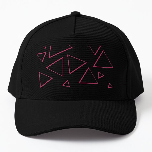 Funky Nineties Style Pink Triangle Pattern Baseball Cap