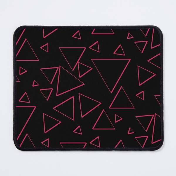 Funky Nineties Style Pink Triangle Pattern Mouse Pad