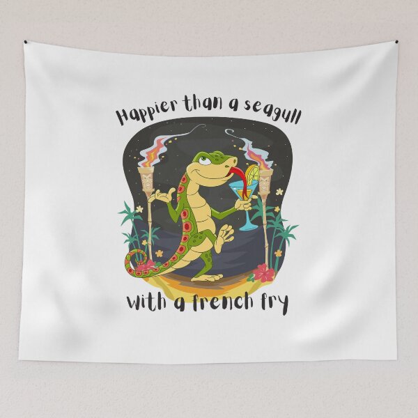 Item preview, Happier than a seagull with a french fry designed and sold by outlaw70.