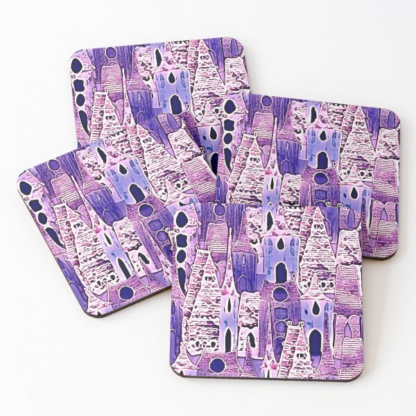 Item preview, neon, lilac city, purple city, endless pattern, monochrome designed and sold by Maria Mihailova.