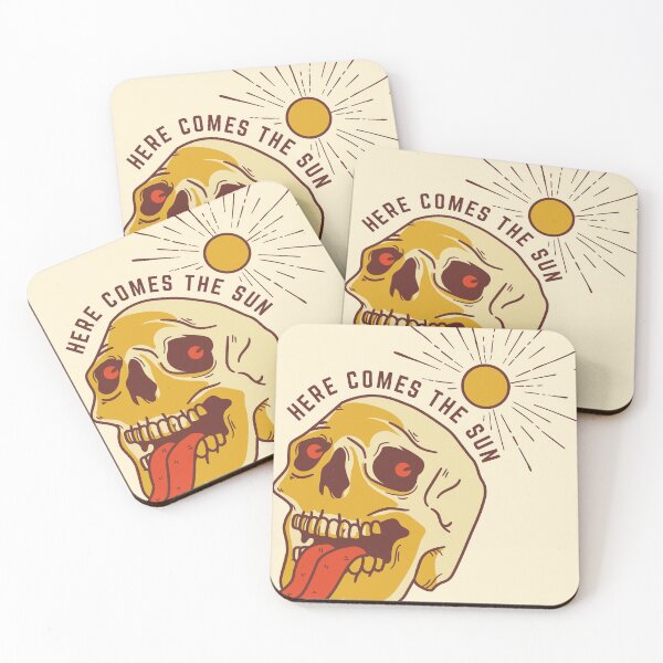 Item preview, Here Comes The Sun - Drunk Skull (Skull)  designed and sold by Cosmic Retro.