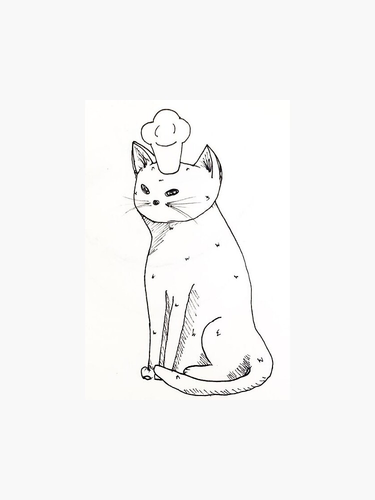 "Kitten Chef" Sticker by casdarlington Redbubble