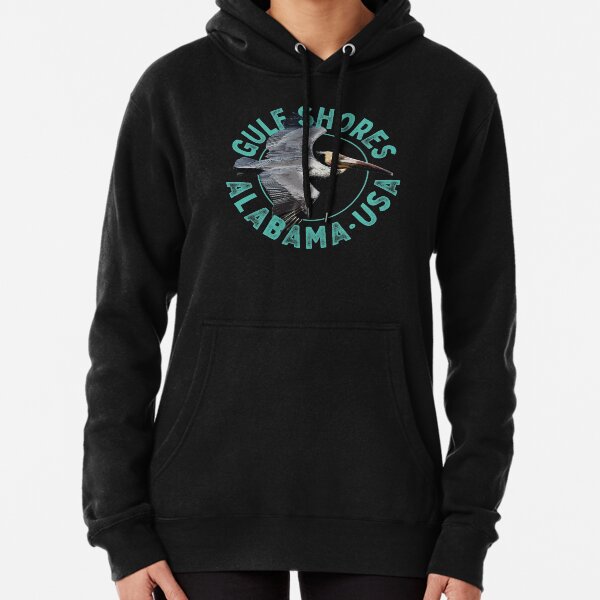 Gulf Shores Alabama Souvenir Pelican Design Pullover Hoodie