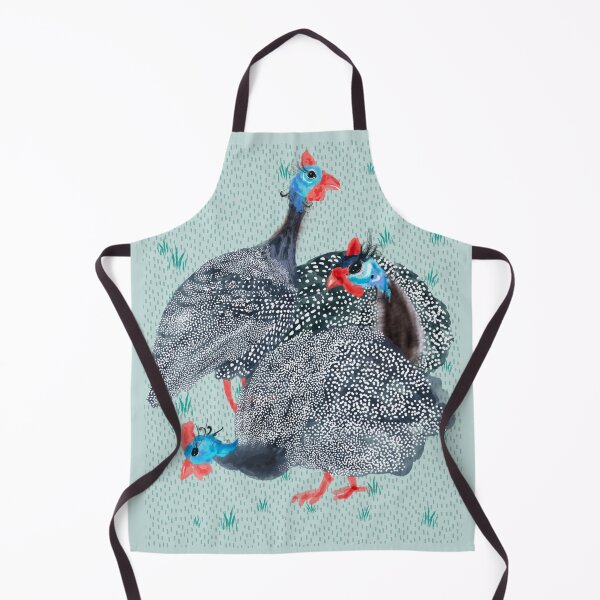 Item preview, Guinea fowl birds print 2 designed and sold by orangerinka.