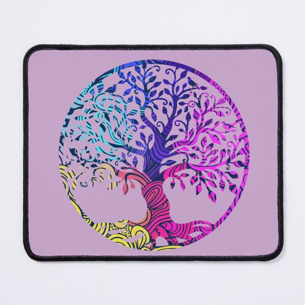 Aperçu de l'œuvre Arbre de Vie Psychédélique Multi-couleur Arbre Motif Psychédélique créée et vendue par Ruby Jackson.