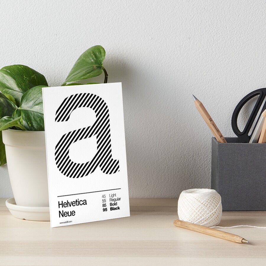 a .... Helvetica Neue (b) Art Board Print