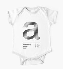 a .... Helvetica Neue (b) One Piece - Short Sleeve