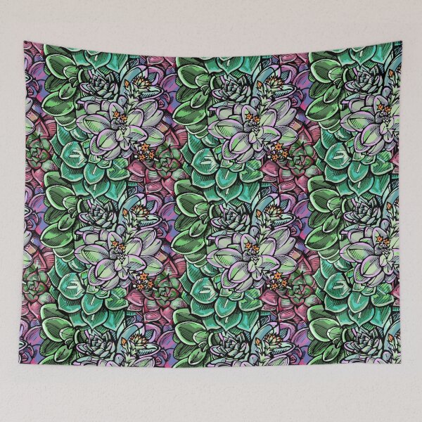 Item preview, succulents multicolor trendy bright colors pattern designed and sold by cutecrazytshirt.