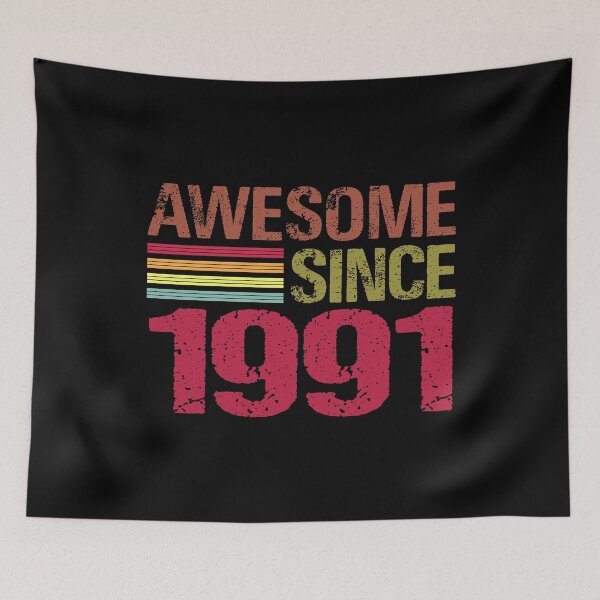 Item preview, Awesome Since 1991 Retro Vintage 30th Birthday Gift designed and sold by designbychow.