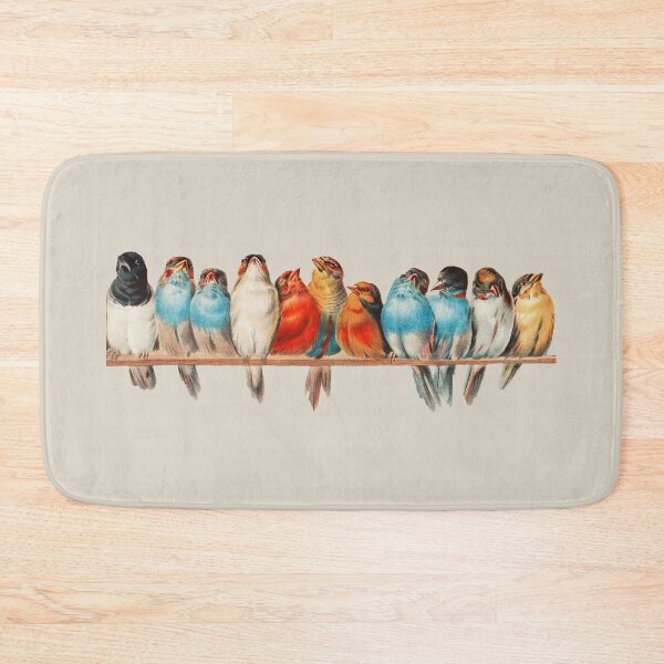 Item preview, A Perch of Birds vintage illustration wall art inspired design designed and sold by leadwithart.