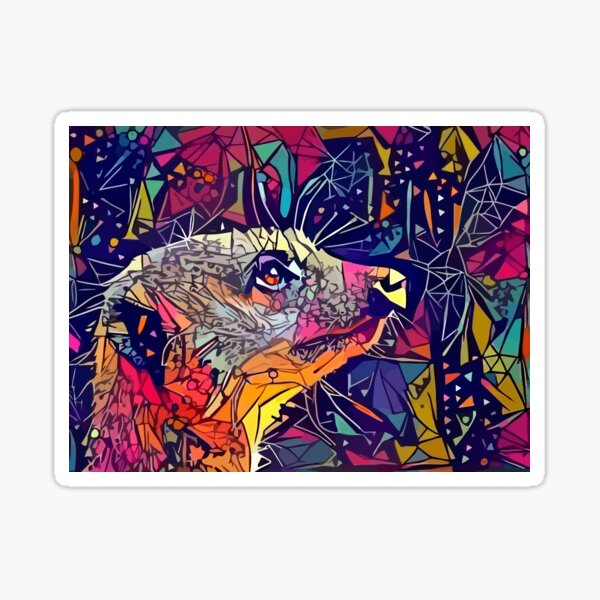 Abstract Meerkat Sticker