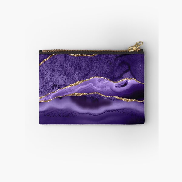 Item preview, Watercolor Agate in Amethyst Purple Glitter Veins designed and sold by PixDezines.