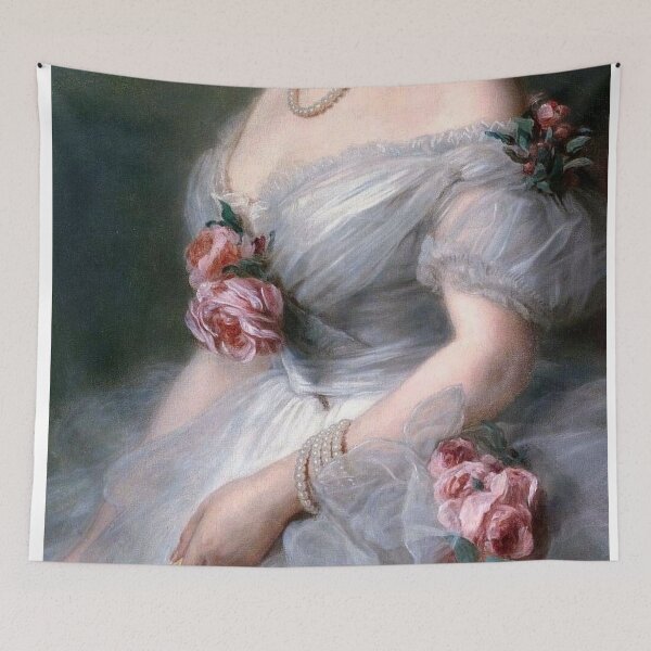 Item preview, Woman Flower Dress Renaissance Painting  designed and sold by Bellathewilde.
