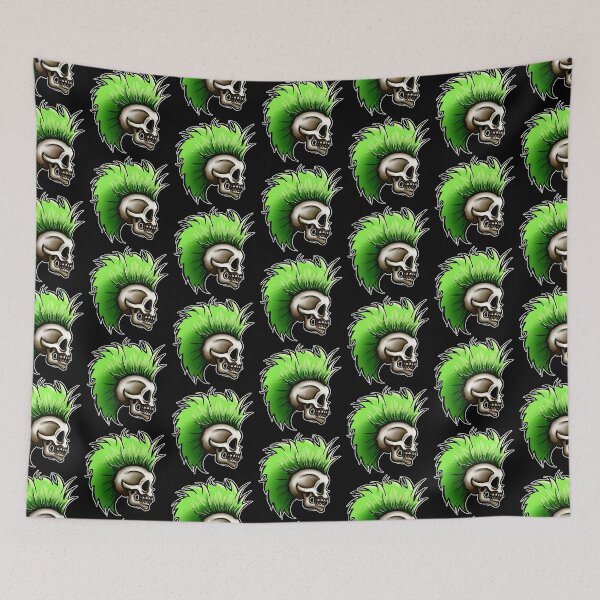 Item preview, Punk Skull (Green Version)  designed and sold by JanGrackle.
