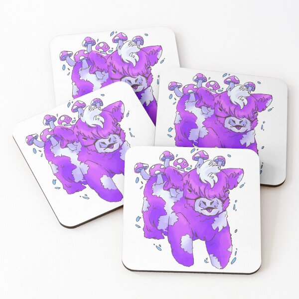 Item preview, mooshroom fluffy cow neon purple designed and sold by thecassanova.