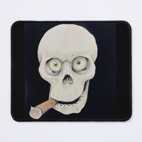 Smokers skull Mouse Pad