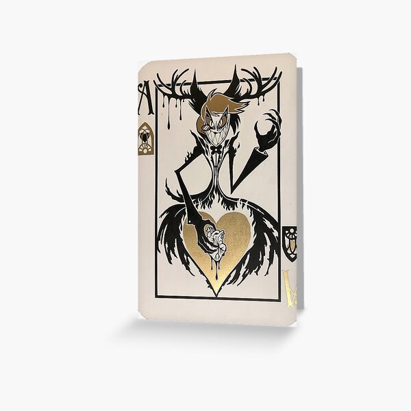 Alastor Ace Playing Card - Hazbin Hotel Greeting Card