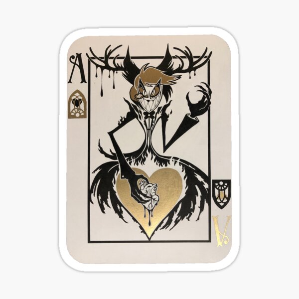 Alastor Ace Playing Card - Hazbin Hotel Sticker