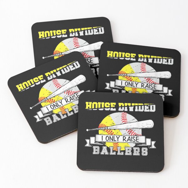 Item preview, Funny Baseballoftball Divided House Ball Mom designed and sold by HamzashiTrre.