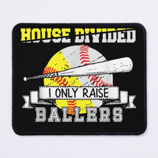 Item preview, Funny Baseballoftball Divided House Ball Mom designed and sold by HamzashiTrre.