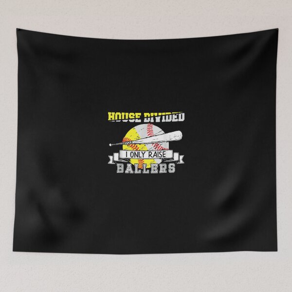 Item preview, Funny Baseballoftball Divided House Ball Mom designed and sold by HamzashiTrre.