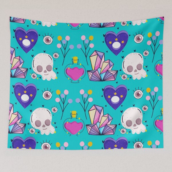Item preview, skull with crystals pattern designed and sold by Harshler-Art.