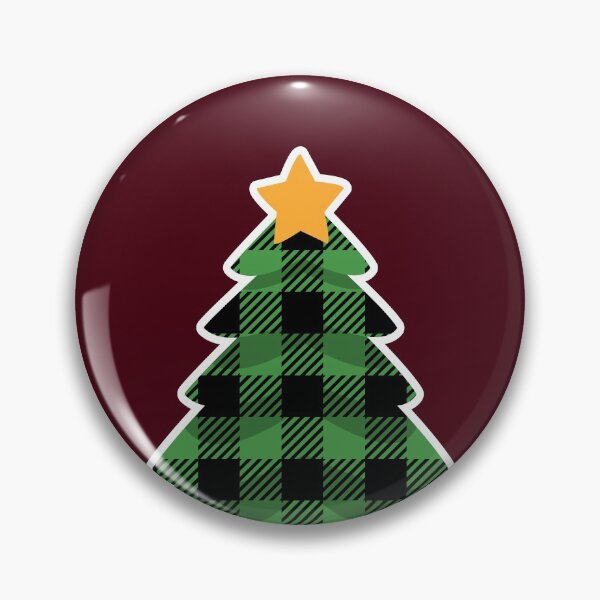 Item preview, Green Buffalo Plaid Christmas Tree designed and sold by Happy Puppy Print On Demand.