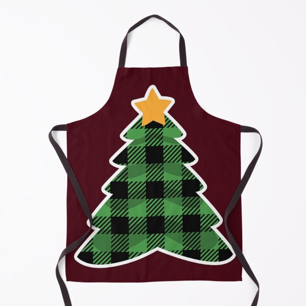 Item preview, Green Buffalo Plaid Christmas Tree designed and sold by Happy Puppy Print On Demand.