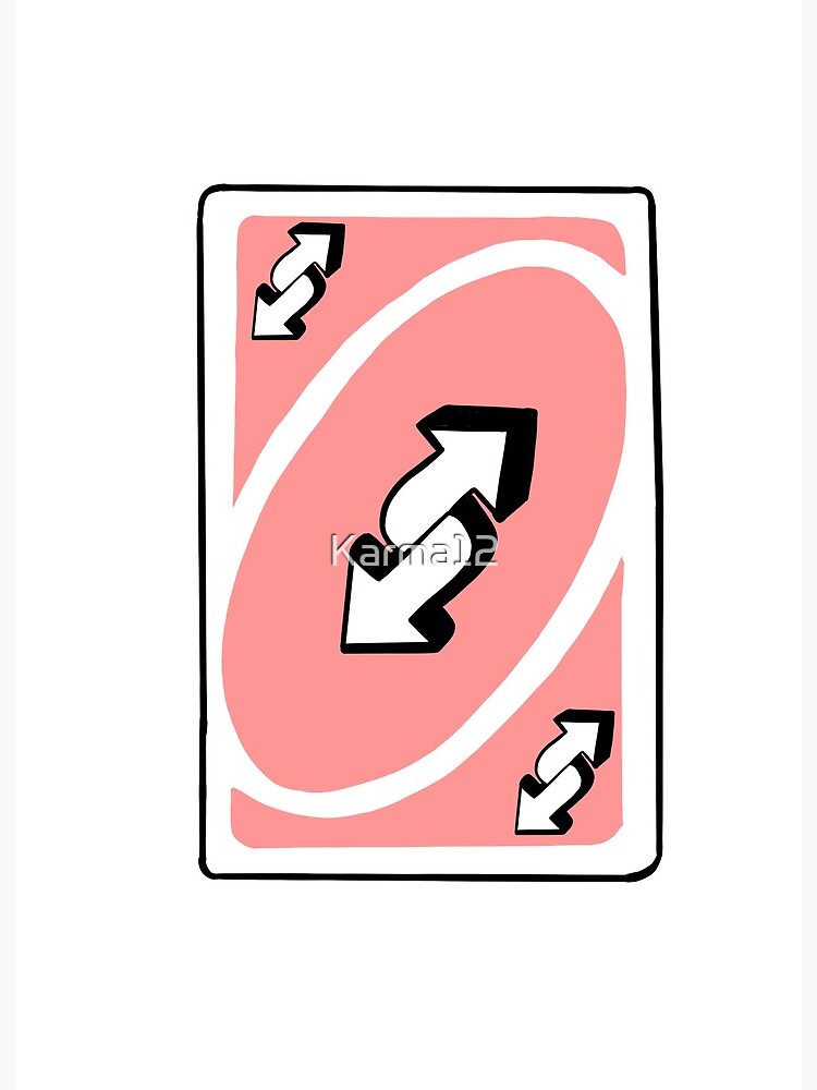 Reverse Uno Card - Hard Card