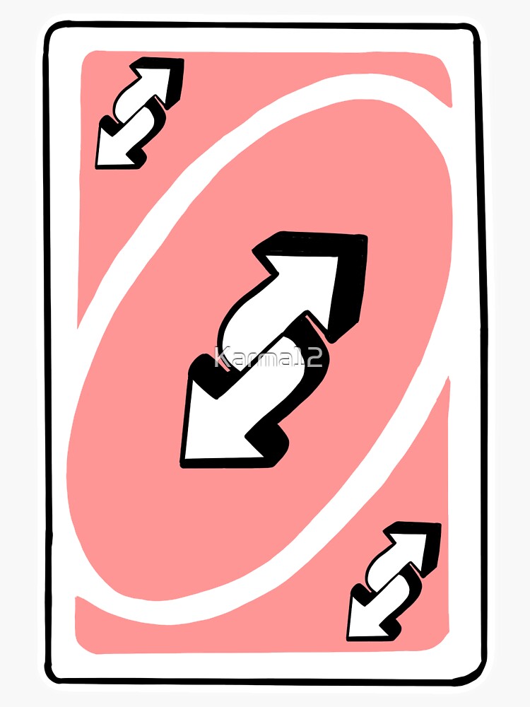 Pink Uno Reverse Card | Sticker