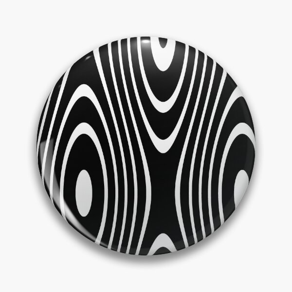 Item preview, White Retro Loops on Black designed and sold by KeksWorkroom.
