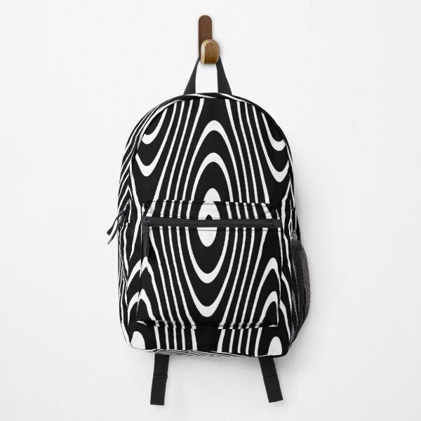 Item preview, White Retro Loops on Black designed and sold by KeksWorkroom.