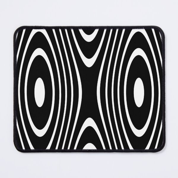 Item preview, White Retro Loops on Black designed and sold by KeksWorkroom.