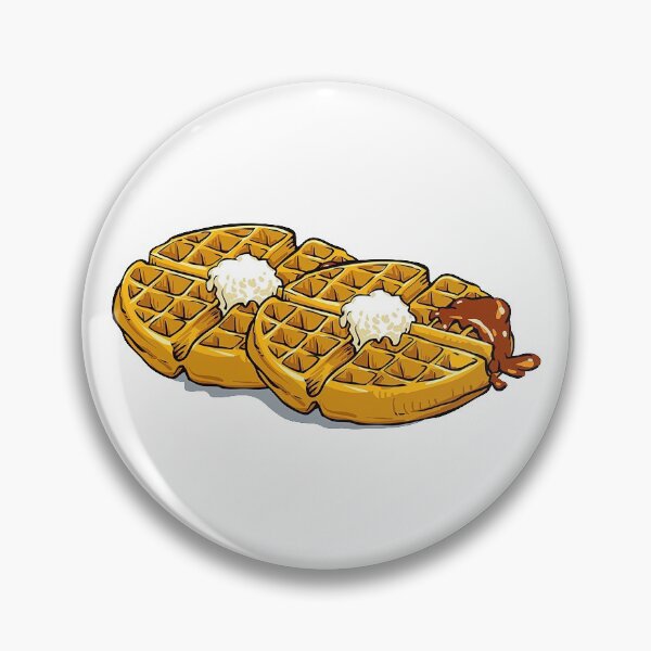 Item preview, Belgian Waffle with Chocolate, Belgian Waffle, poster with homemade pastry decorated strawberry jam and mint leaf. designed and sold by graphic-genie.