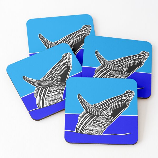 Item preview, "Southern Humpback Whale" | Coloured Option 4 designed and sold by LiseHoltArt.