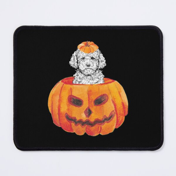 Item preview, Cavapoo Dog Happy Halloween Pumpkin designed and sold by thepawster.