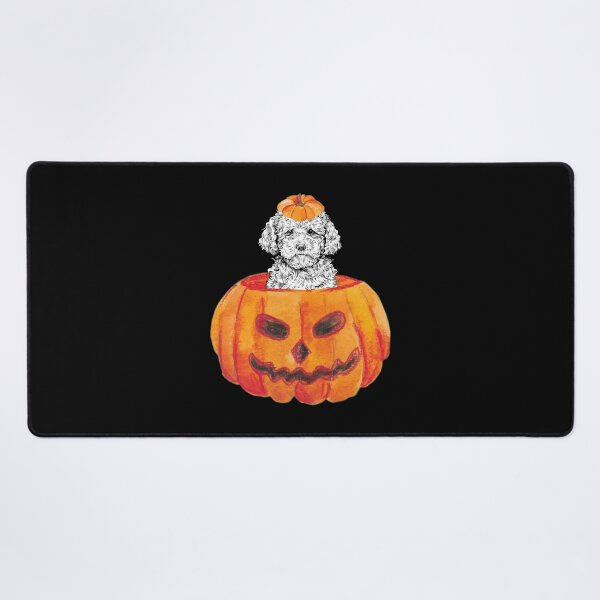 Item preview, Cavapoo Dog Happy Halloween Pumpkin designed and sold by thepawster.