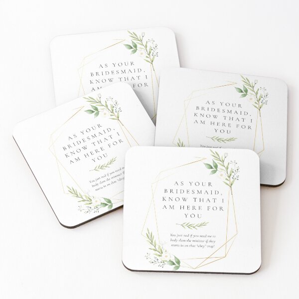 Item preview, Cheeky message to the Bride from her Bridemaid designed and sold by CheekyGrace.