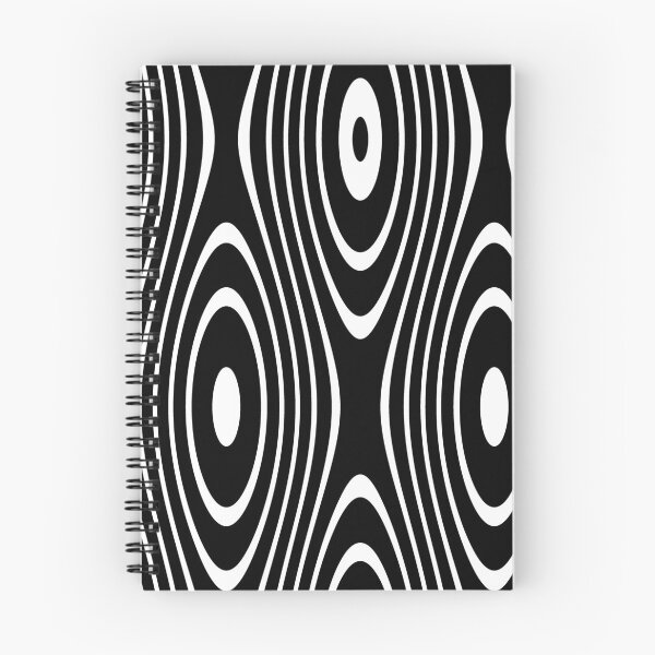 Item preview, White Retro Loops on Black designed and sold by KeksWorkroom.