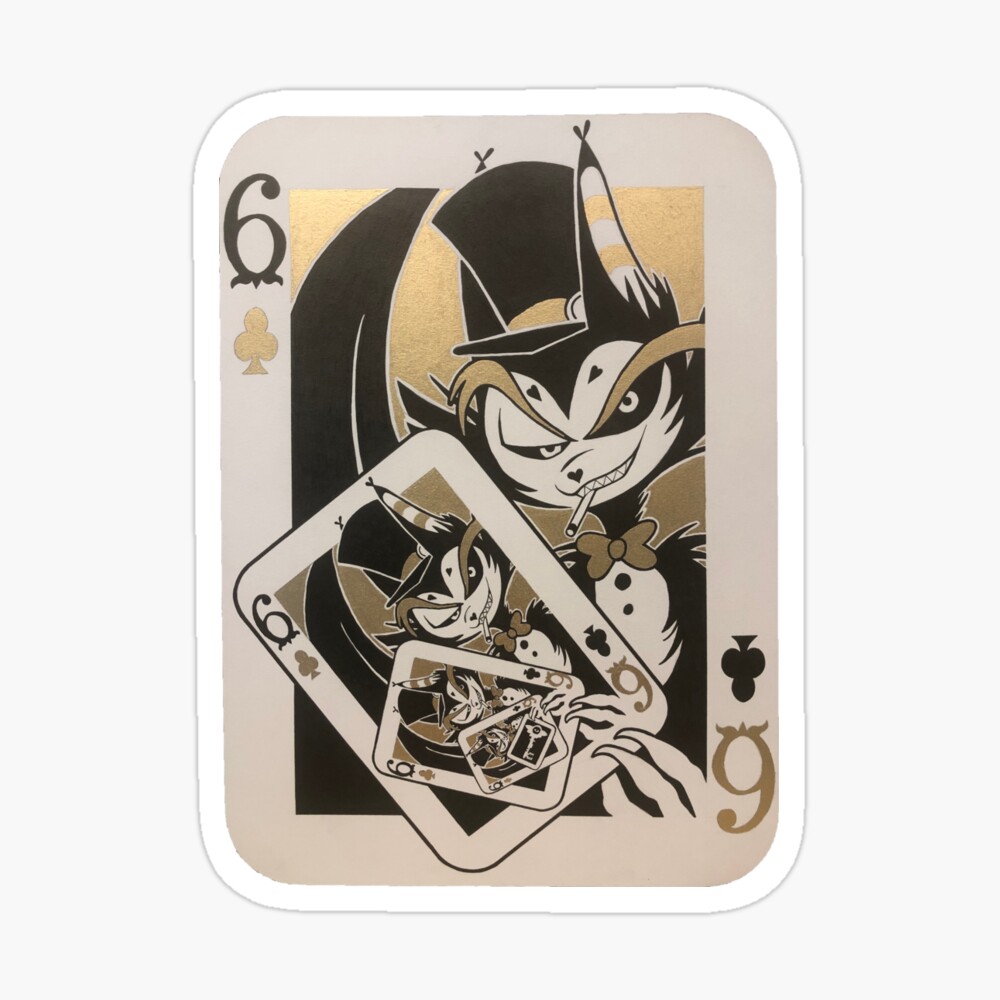 Husk 6 Playing Card - Hazbin Hotel