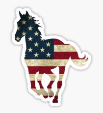USA Horse Running Sticker