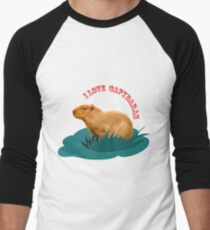 I love capybaras Men's Baseball ¾ T-Shirt