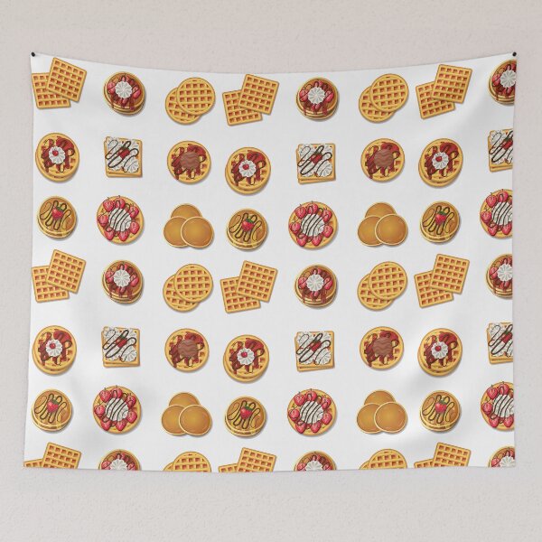 Item preview, Belgian Waffle and Pancake Stickers Pack, Viennese waffles with whipped cream, Chocolate and strawberries, waffles, waffle designed and sold by graphic-genie.