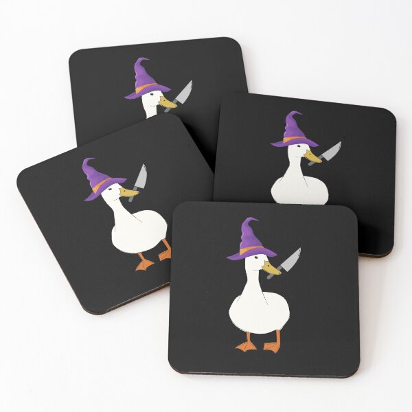 Item preview, Funny Halloween Duck With Knife and Witch Hat - Novelty Design designed and sold by CircaModern.
