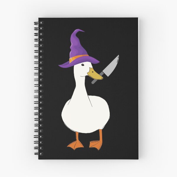 Item preview, Funny Halloween Duck With Knife and Witch Hat - Novelty Design designed and sold by CircaModern.