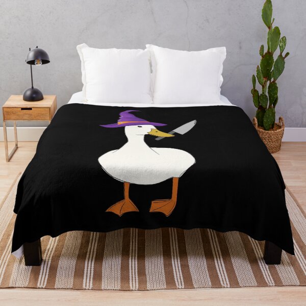 Item preview, Funny Halloween Duck With Knife and Witch Hat - Novelty Design designed and sold by CircaModern.