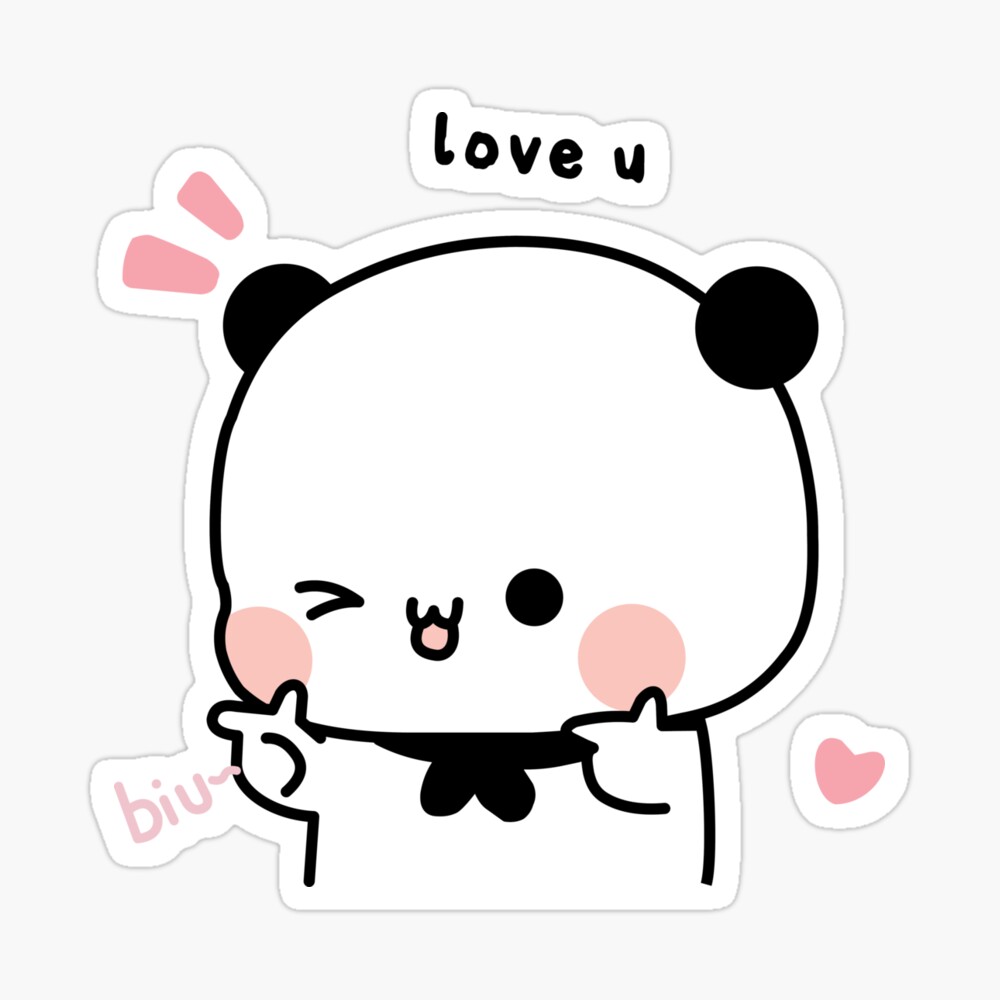 Panda Bear Love Bubu Dudu SVG PNG, Bubu Dudu Love SVG, Bubududu Panda DXF  EPS SVG PNG