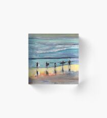 Day at Surfer Joe's by Riccoboni, Surfing Picture Acrylic Block